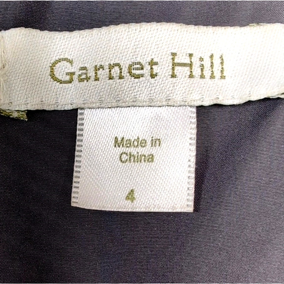 GARNET HILL Puffer Jacket Womens Size 4 S Black Down Feather Hip Length Belted - Picture 10 of 16